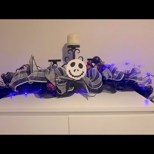 6 Ft Spooky Halloween Pre-Lit Garland, Nightmare Before Christmas, Jack